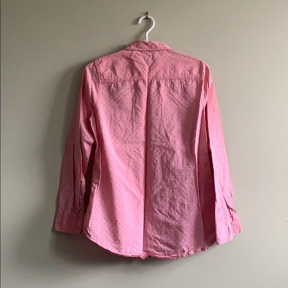 Light Red / Pink 100% Cotton Polka Dot Button Down - Picture 2 of 5